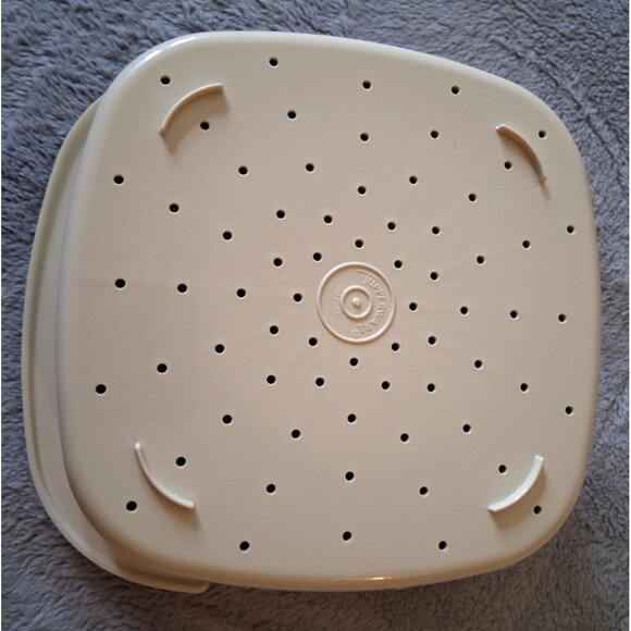 Tupperware #887-12 Replacement Steamer Insert Almond Cream Steam & Store Vintage - Picture 3 of 3